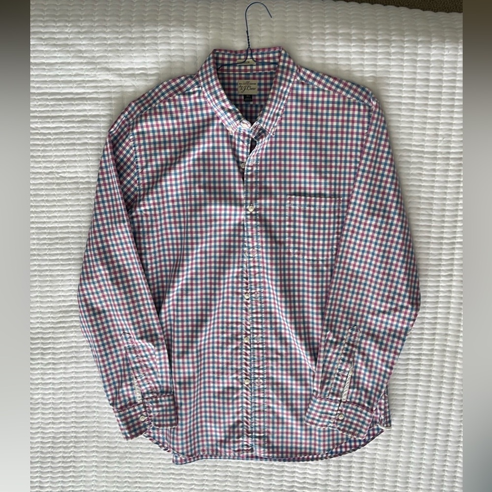 J. Crew Red and Blue Plaid Casual Shirt